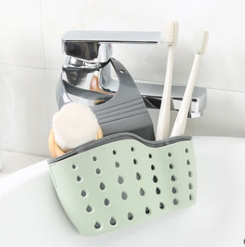 Kitchen Sink Caddy | Rubber Sponge Holder & Drain Rack