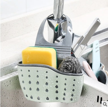 Kitchen Sink Caddy | Rubber Sponge Holder & Drain Rack