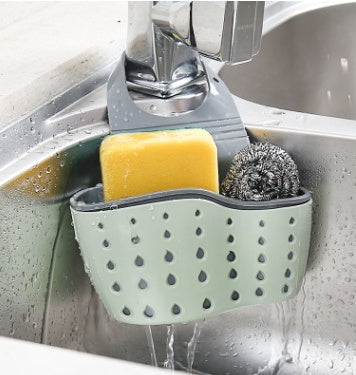 Kitchen Sink Caddy | Rubber Sponge Holder & Drain Rack